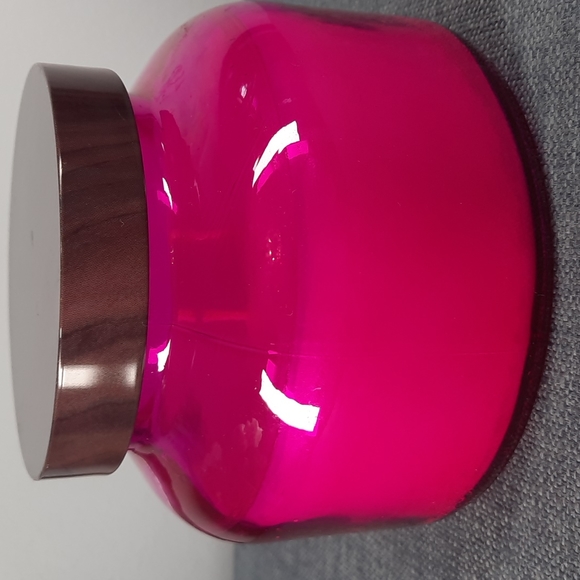 Paradise Orchid Hot Pink Glass Jar Candle 15oz Two Wick True Living - Picture 2 of 5
